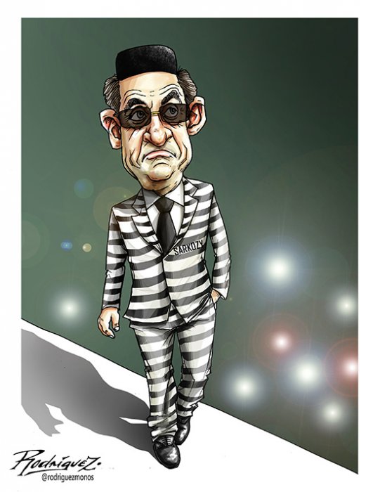 Sarkozy mannequin de prêt-à-porter (caricature de Rodriguez) {JPEG}