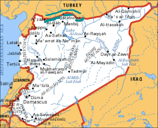 Carte Tactique Militaire Avec Des Icônes Le Conflit En Syrie