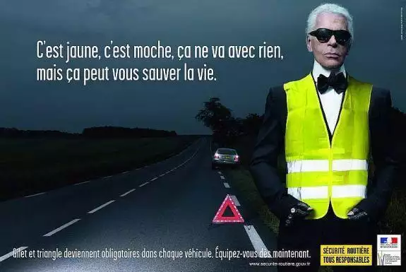 Karl Lagerfeld En Naufragé De La Route Et De La Sécurité