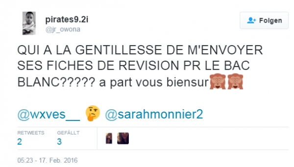 « Qui a la gentillesse de … »