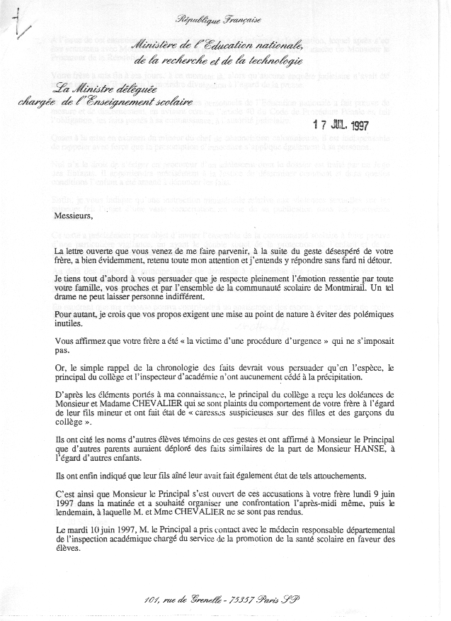 Outreau Le Monde Politique Et La Mort D Un Enseignant